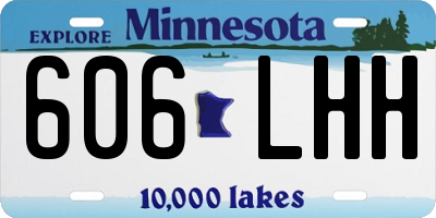 MN license plate 606LHH