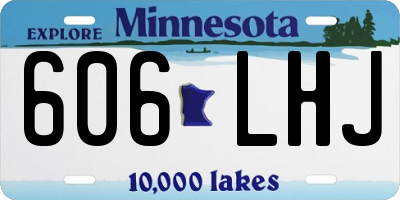 MN license plate 606LHJ