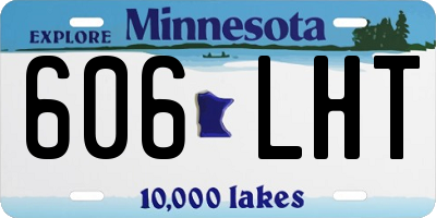 MN license plate 606LHT