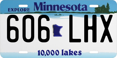 MN license plate 606LHX