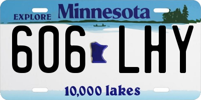 MN license plate 606LHY