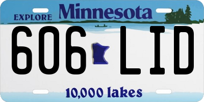 MN license plate 606LID