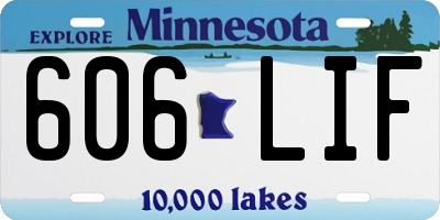 MN license plate 606LIF