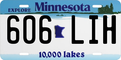MN license plate 606LIH