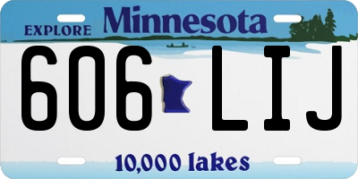 MN license plate 606LIJ