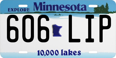 MN license plate 606LIP