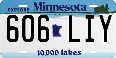 MN license plate 606LIY