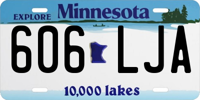 MN license plate 606LJA