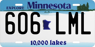 MN license plate 606LML