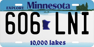MN license plate 606LNI