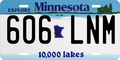 MN license plate 606LNM