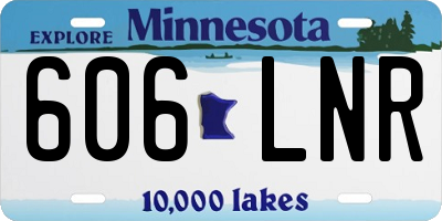 MN license plate 606LNR