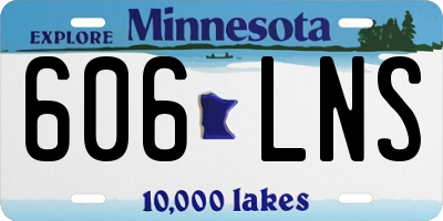 MN license plate 606LNS