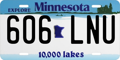 MN license plate 606LNU
