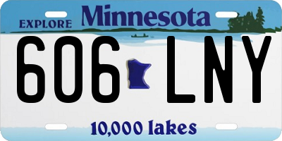 MN license plate 606LNY