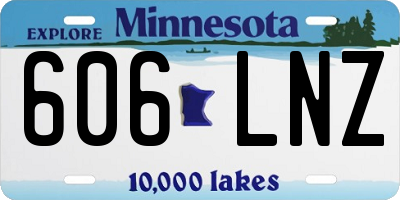 MN license plate 606LNZ