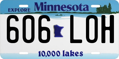 MN license plate 606LOH
