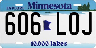 MN license plate 606LOJ