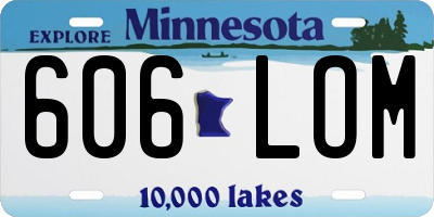 MN license plate 606LOM