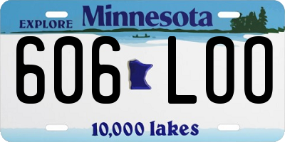 MN license plate 606LOO
