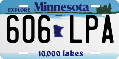 MN license plate 606LPA
