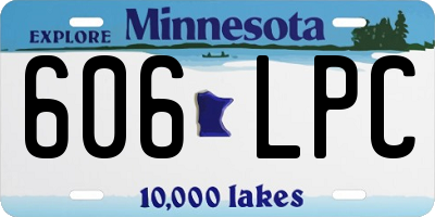 MN license plate 606LPC