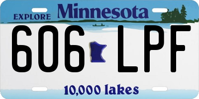 MN license plate 606LPF