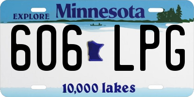 MN license plate 606LPG