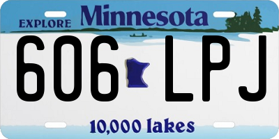 MN license plate 606LPJ