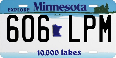 MN license plate 606LPM