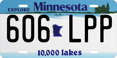 MN license plate 606LPP