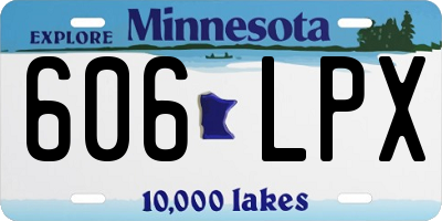MN license plate 606LPX
