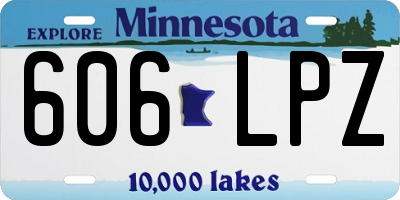MN license plate 606LPZ