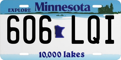 MN license plate 606LQI