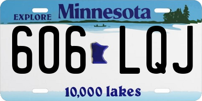 MN license plate 606LQJ