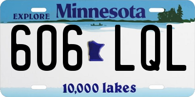 MN license plate 606LQL