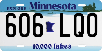 MN license plate 606LQO