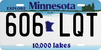 MN license plate 606LQT