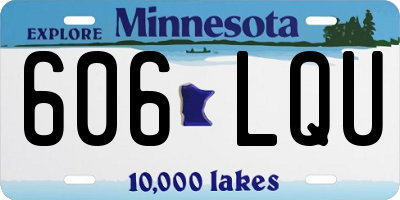 MN license plate 606LQU