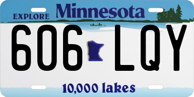 MN license plate 606LQY