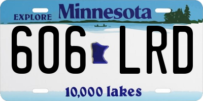 MN license plate 606LRD