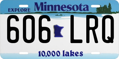 MN license plate 606LRQ