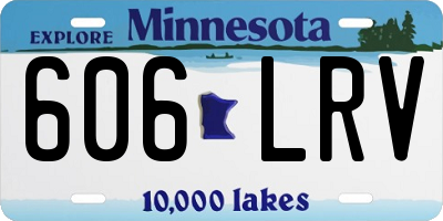 MN license plate 606LRV