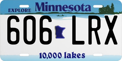 MN license plate 606LRX