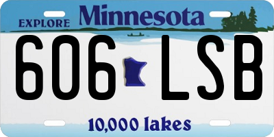 MN license plate 606LSB