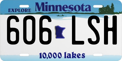 MN license plate 606LSH