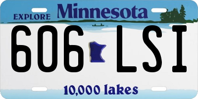 MN license plate 606LSI