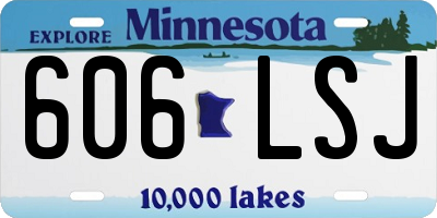 MN license plate 606LSJ