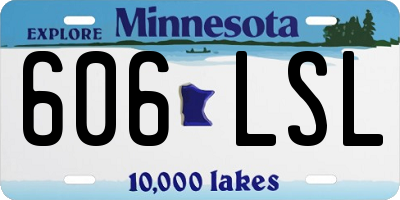 MN license plate 606LSL