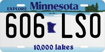 MN license plate 606LSO